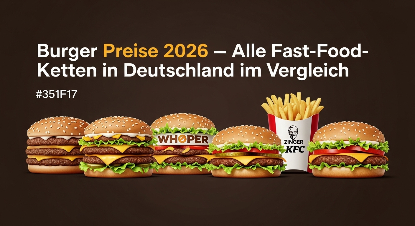 Burger Preise 2026 – Alle Fast-Food-Ketten in Deutschland im Vergleich 14 Aktuelle Preise fur 2026