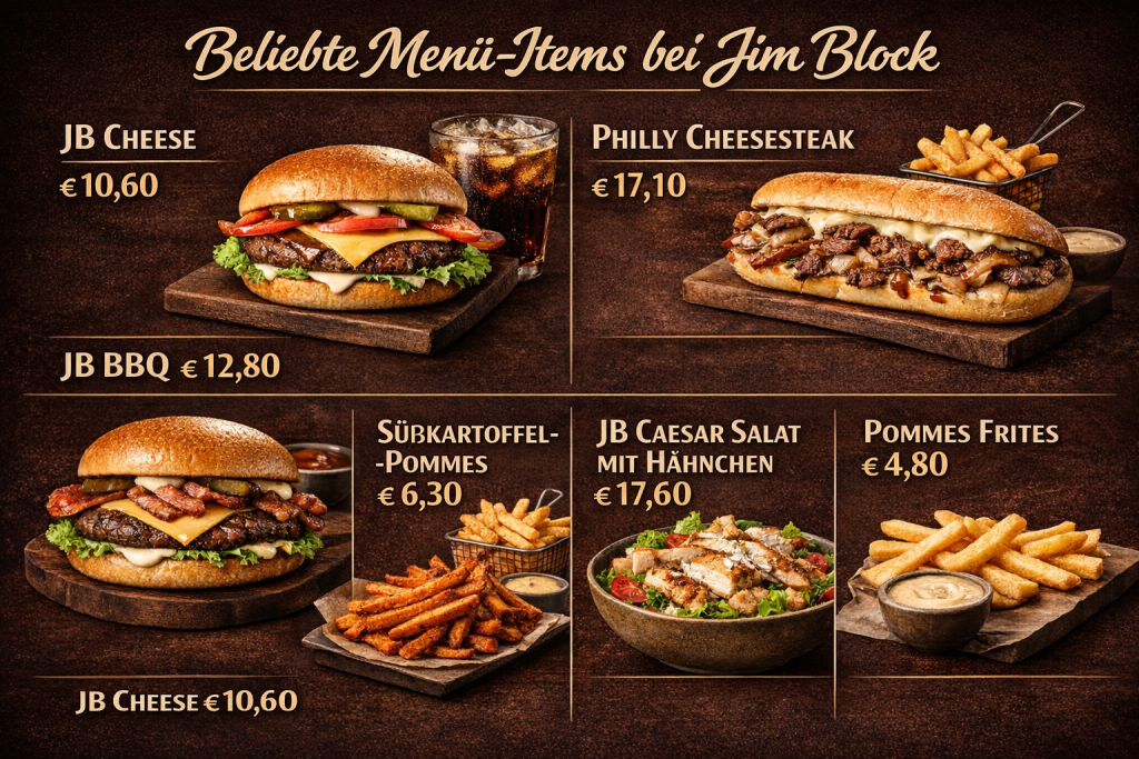 Die beliebtesten Gerichte bei Jim Block Germany