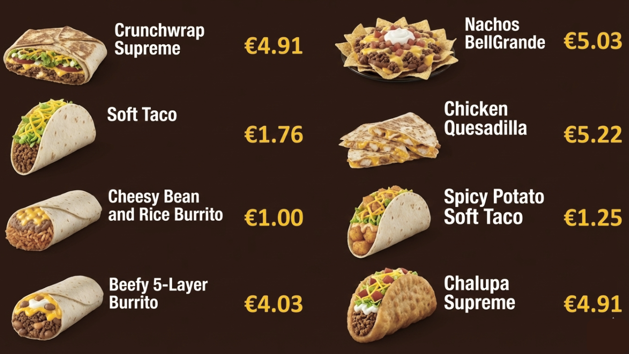 Die beliebtesten Gerichte bei Taco Bell Deutschland