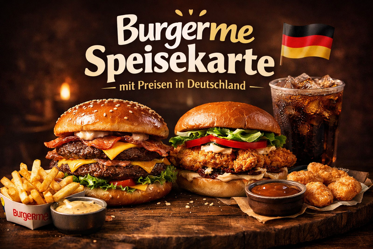 Burgerme Speisekarte mit Preisen in Deutschland