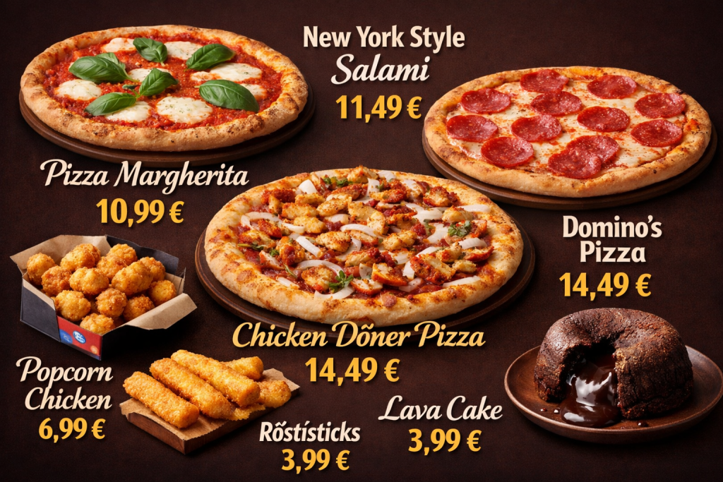 Domino’s Pizza Speisekarte mit Preisen in Deutschland 2 Die beliebtesten Gerichte bei Domino’s Pizza Deutschland
