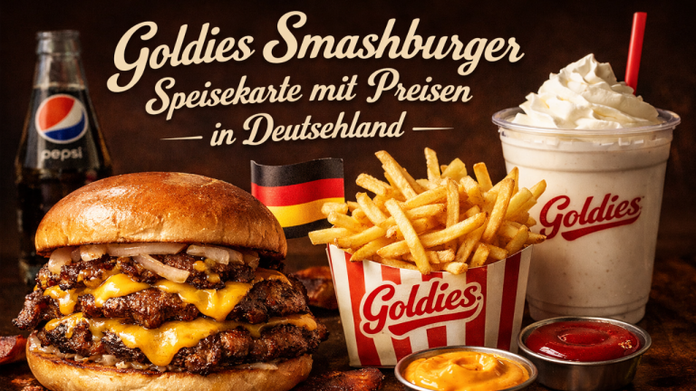 Goldies Smashburger Speisekarte mit Preisen in Deutschland