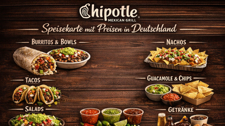 Chipotle Mexican Grill Speisekarte mit Preisen in Deutschland