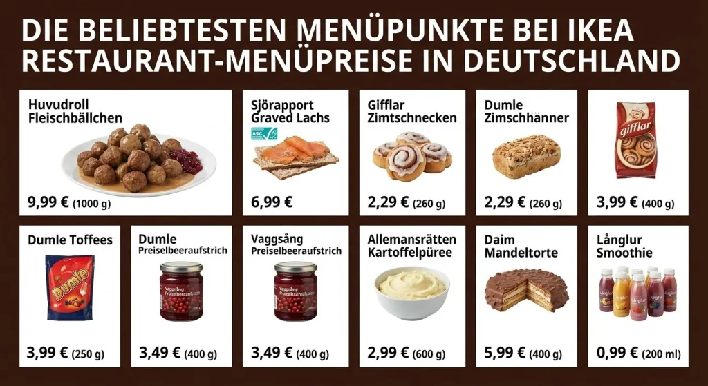 Die beliebtesten Menüpunkte bei IKEA in Deutschland
