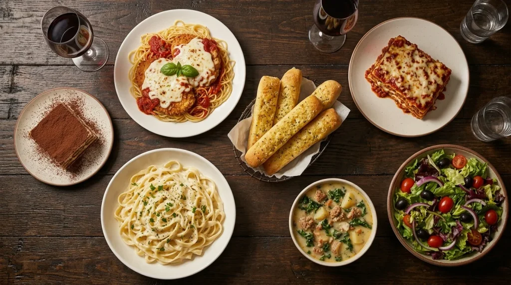 Olive-Garden-Speisekarte mit Preisen für Deutschland