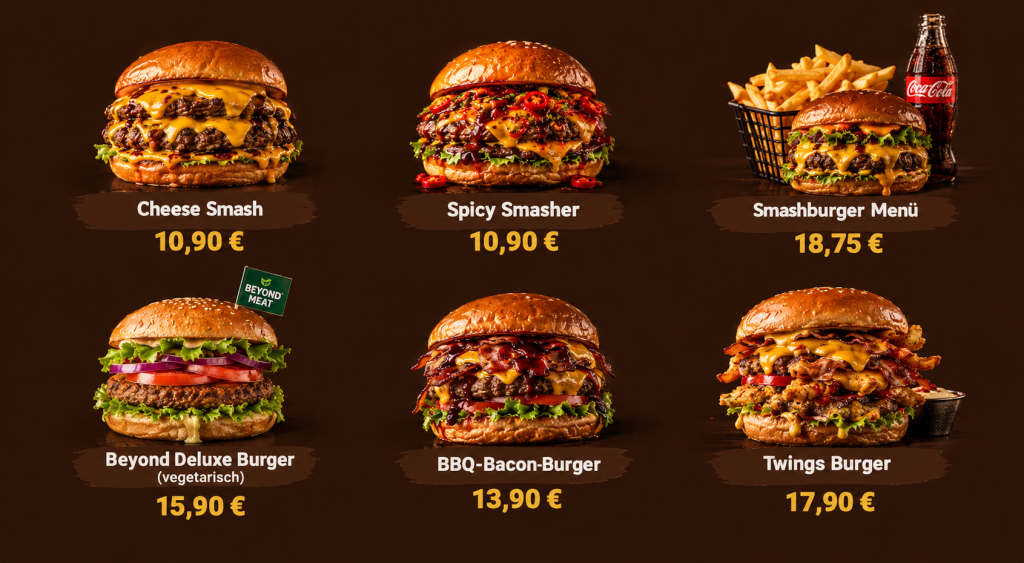 Die beliebtesten Gerichte bei Danny’s Burger & Grill